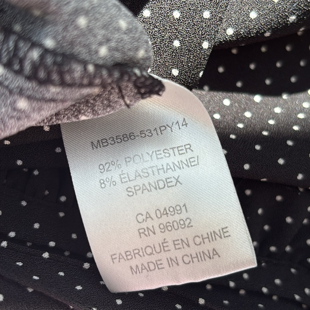 Jasmine & Juliana Polka Dot Blouse Black Size M - Picture 5 of 5